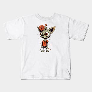 Chihua and roses Kids T-Shirt